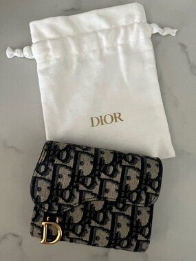 Dior Saddle wallet blue